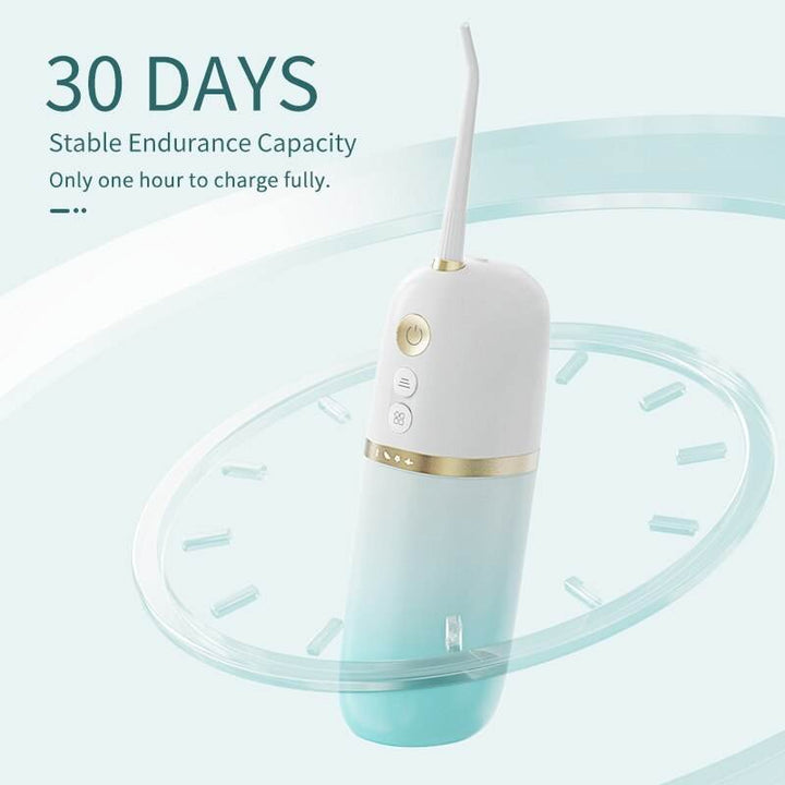 200ml Portable Flosser IPX7 Waterproof Electric Flosser USB Rechargeable Water Dental Picks With 4PCS Nozzle - ZEYTONCART