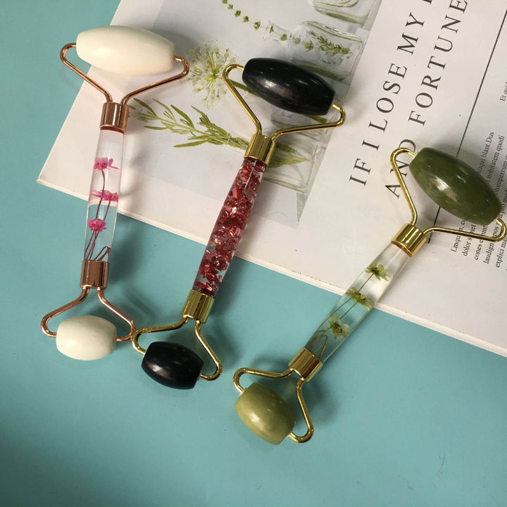 Jade Craft Resin Stick Double Jade Roller Massager - ZEYTONCART