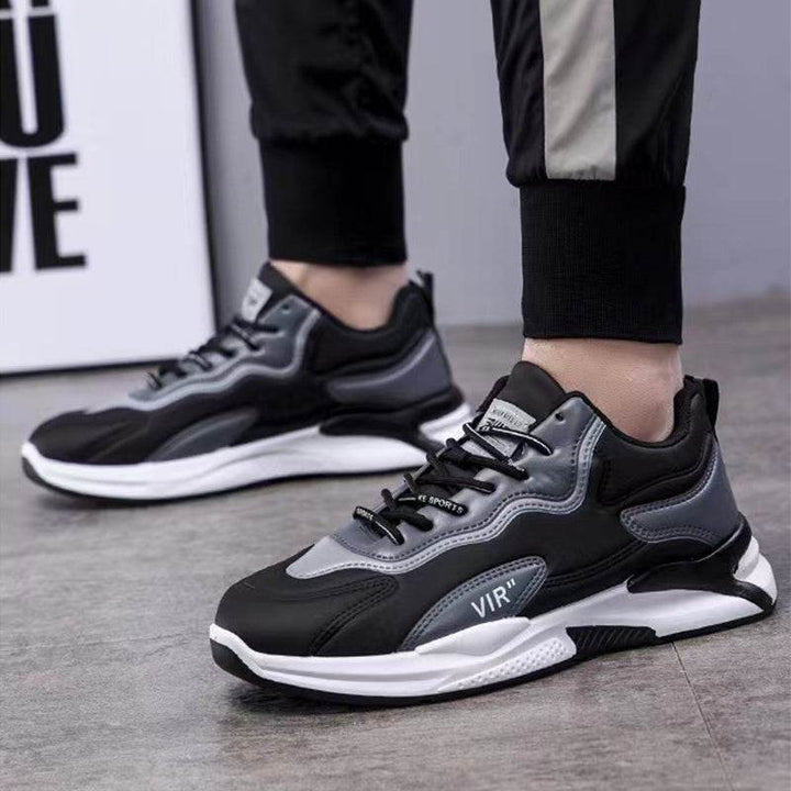 Fashion Black White Sneakers Casual Outdoor Lightweight Breathable Sports Shoes For Men - ZEYTONCART