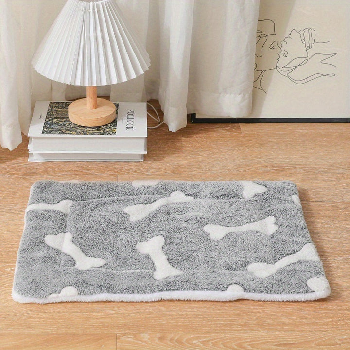 Self-Warming Cat Bed Mat Washable Dog Bed Crate Mat Soft Pet Sleeping Mat For Dogs And Cats Reversible Fleece Dog Crate Kennel Pad Cat Pet Bed - ZEYTONCART