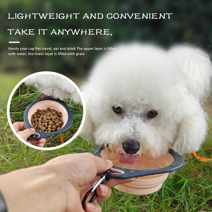 Collapsible Dog Bowls For Travel, Collapsible Silicone Dog Bowl, Foldable Expandable Cup Dish For Small Pet Cat Food Water Feeding Portable Travel Bowl, Dog Portable Water Bowl For Dogs Cats - ZEYTONCART