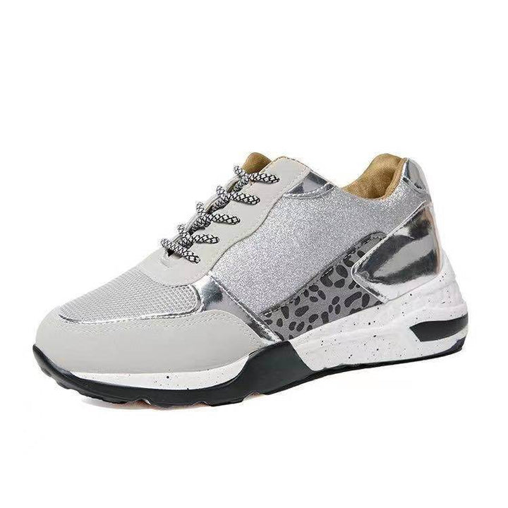 Lace Up Sneakers Wedge Flat Casual Walking Running Shoes For Women - ZEYTONCART