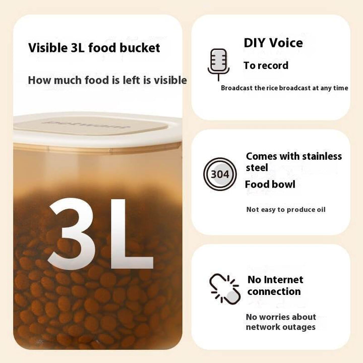 3L Smart Pet Feeder Automatic Cat Food Dog Food Feeding Machine - ZEYTONCART