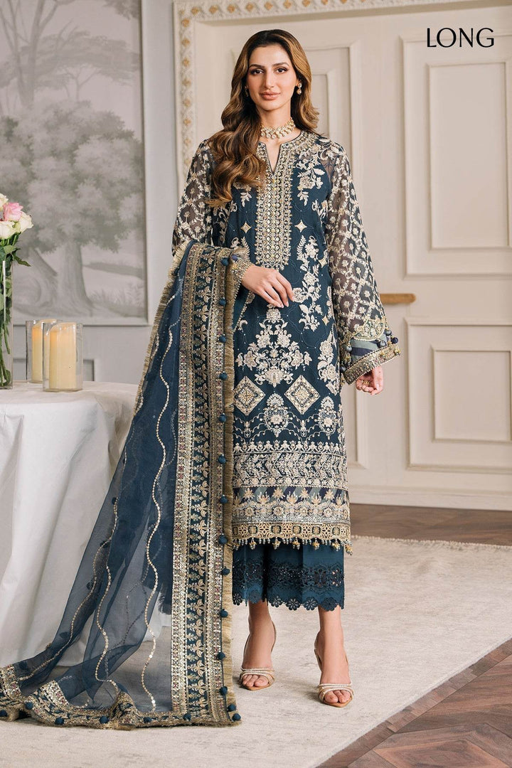 Luxurious 3-Piece Chiffon Ensemble EMBROIDERED CHIFFON CH12-01 UNSTITCHED - ZEYTONCART