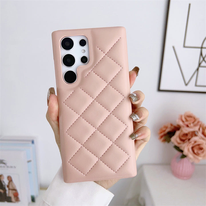 Diamond Plaid Phone Case Leather Phone Protective Case - ZEYTONCART
