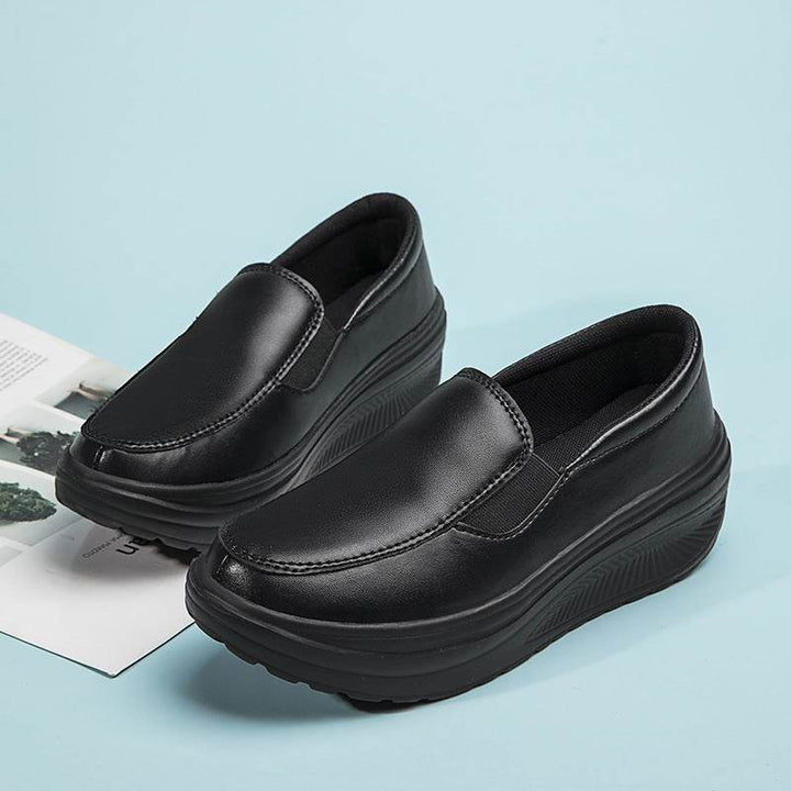 Platform Loafers Chunky Heel Flat Shoes Walking Sneakers For Women - ZEYTONCART