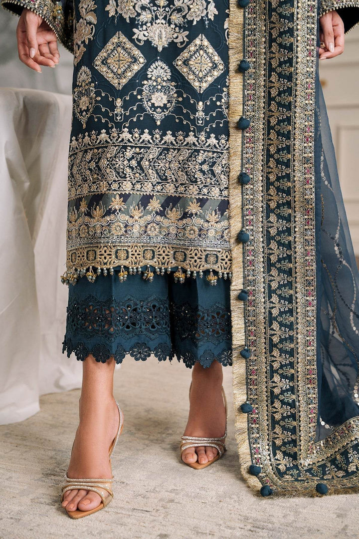 Luxurious 3-Piece Chiffon Ensemble EMBROIDERED CHIFFON CH12-01 UNSTITCHED - ZEYTONCART