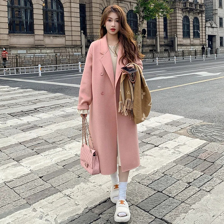 Autumn And Winter New Korean Style Loose Mid-length Hepburn Style Woolen - ZEYTONCART