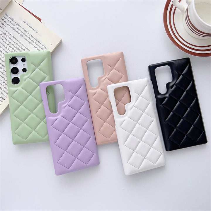 Diamond Plaid Phone Case Leather Phone Protective Case - ZEYTONCART