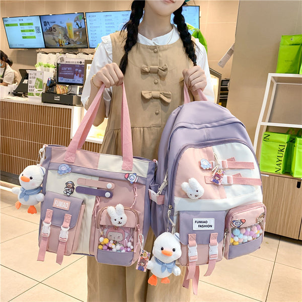Casual Fashion Color Contrast Backpack - ZEYTONCART