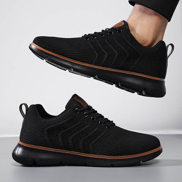 Fashion Lace-up Mesh Sneakers Casual  Flying Woven Walking Sports Shoes For Men - ZEYTONCART