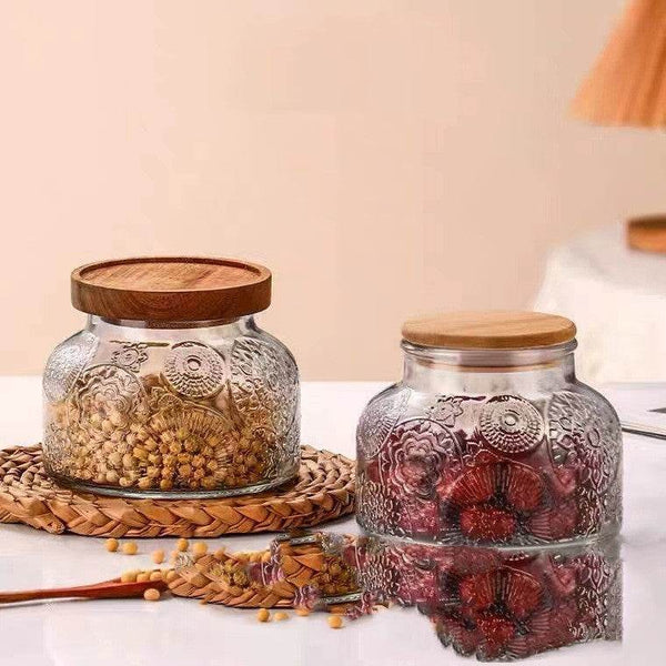 Glass Storage Jar Snack Tea Household Sealed Bottles - ZEYTONCART