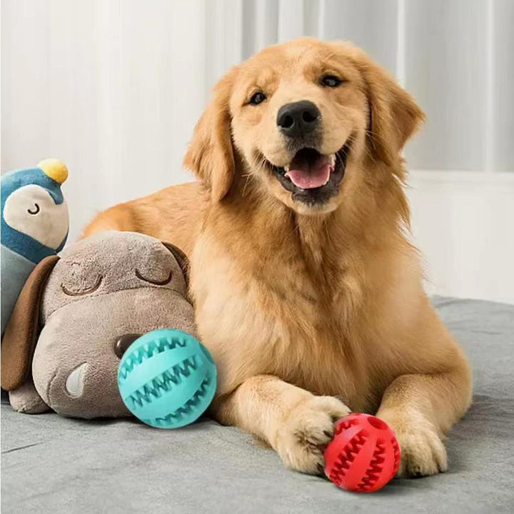 Dog Toys Treat Balls Interactive Hemp Rope Rubber Leaking Balls For Small Dogs Chewing Bite Resistant Toys Pet Tooth Cleaning Bite Resistant Toy Ball For Pet Dogs Puppy - ZEYTONCART