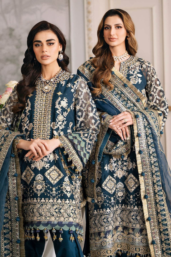 Luxurious 3-Piece Chiffon Ensemble EMBROIDERED CHIFFON CH12-01 UNSTITCHED - ZEYTONCART