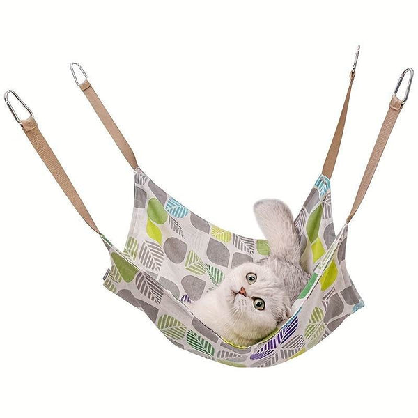 Pet Summer Cotton Hemp Cat Hammock Breathable Cage Cat Swing Hanging Nest Multi-color Printed Hammock Pet Supplies - ZEYTONCART