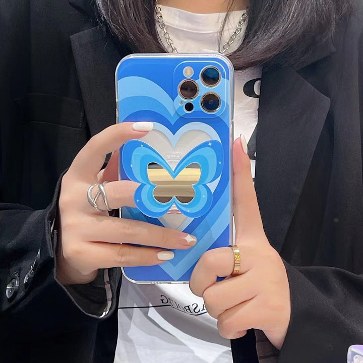 Color Butterfly Stand Silicone Phone Case - ZEYTONCART