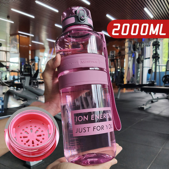 Large Capacity Sports Water Cup Portable Fitness Plastic Large Water Bottle - ZEYTONCART