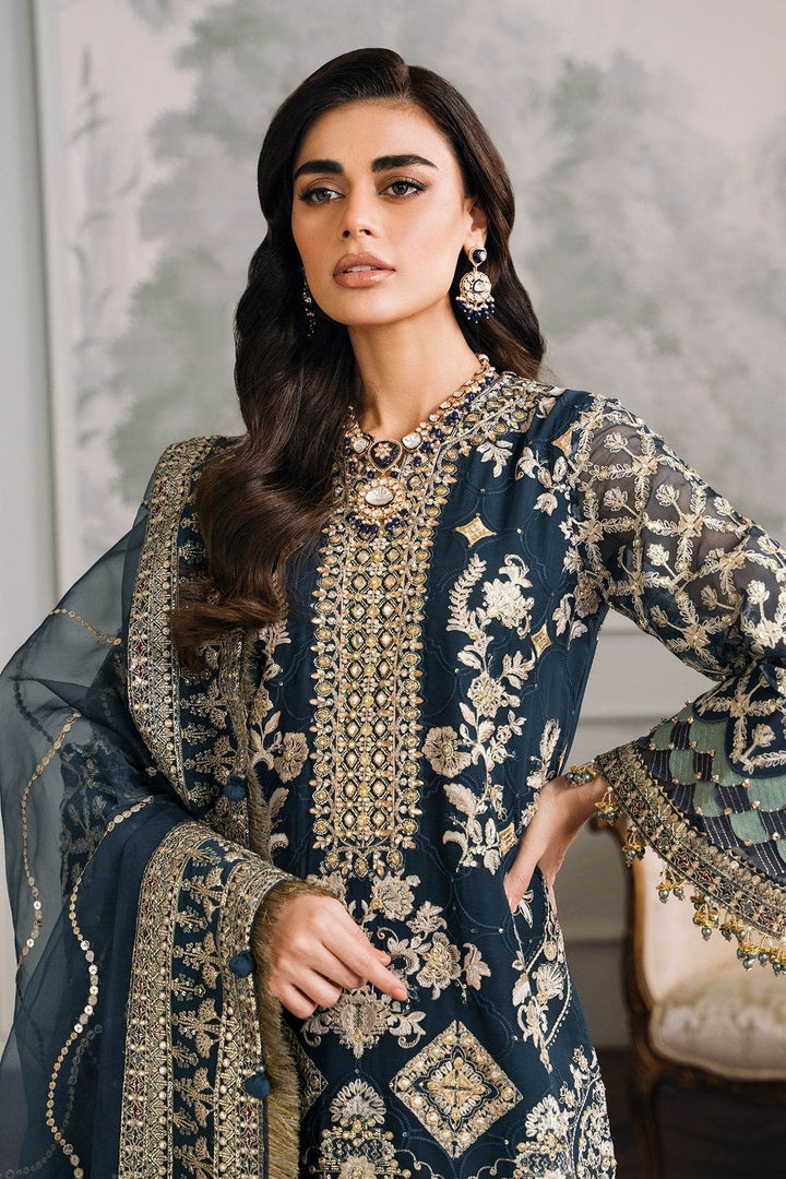 Luxurious 3-Piece Chiffon Ensemble EMBROIDERED CHIFFON CH12-01 UNSTITCHED - ZEYTONCART
