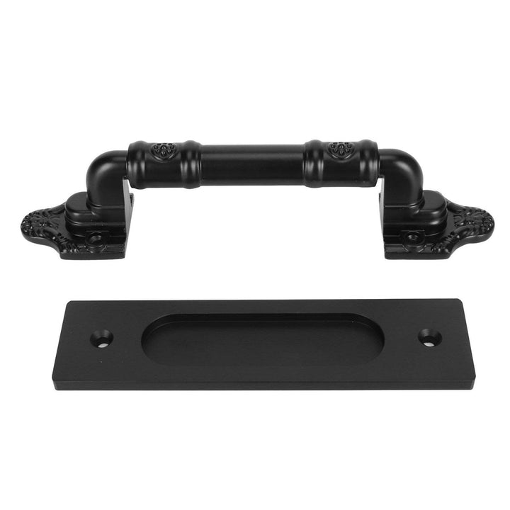 Sliding Barn Door Handle Double Sided Black Barn Door Pull Handle for Gates Garages - ZEYTONCART