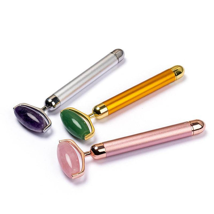 Jade Roller Electric  Roller Face Electric Stick Golden Jade Face Beauty Stick - ZEYTONCART