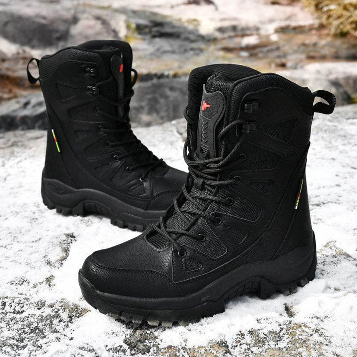 Hi-top Hiking Shoes Men's Breathable Sneaker Platform - ZEYTONCART