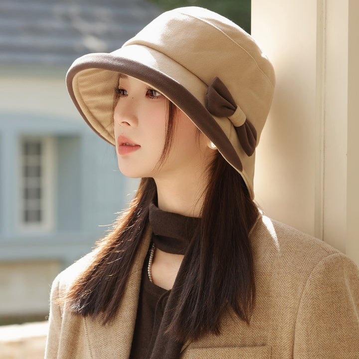 Autumn And Winter New Bow Hat For Women - ZEYTONCART