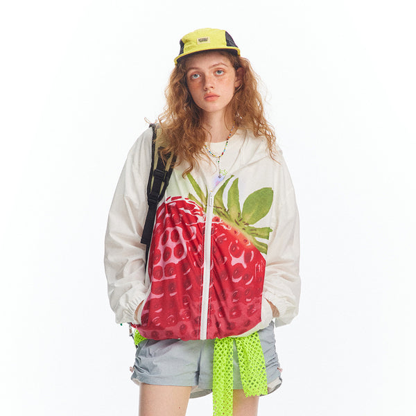 Strawberry Printed Sun Protection Clothing For Men And Women