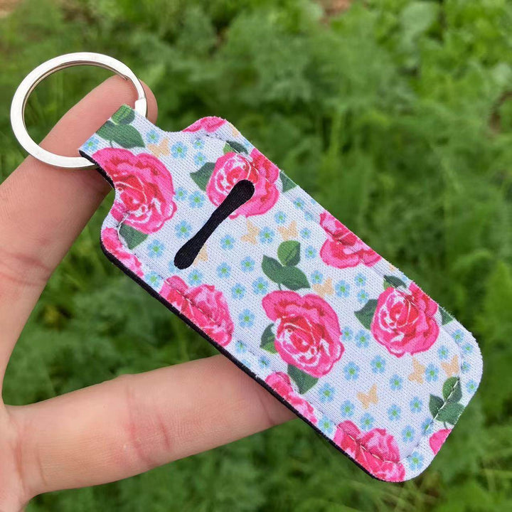 Printed Leopard Print SUNFLOWER Snake Pattern Women's Lipstick Pack Sets Of Key Chain Creative Perfume Bag - ZEYTONCART