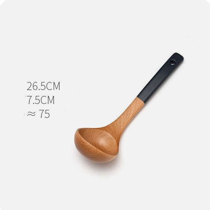 Household Non-stick Wooden Spatula Rice Spoon Wooden Soup Spoon Cookware Set - ZEYTONCART