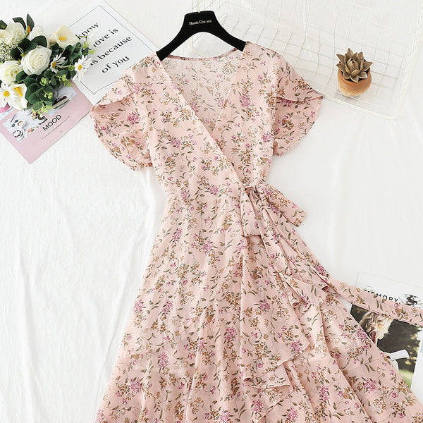 Floral Floral Dress Women's Summer Dress New French Style - ZEYTONCART