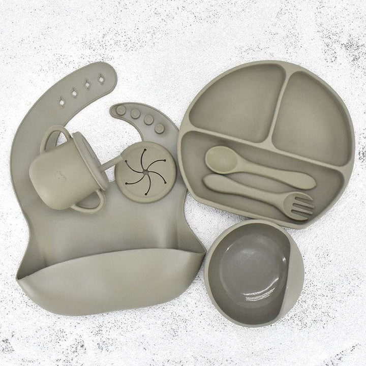 Food Grade Silicone Feeding Cutlery Set Children's Dinner Plate - ZEYTONCART