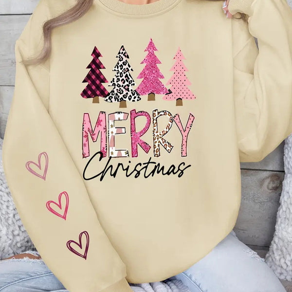 Women's Casual Printed Round Neck Long Sleeve Top - ZEYTONCART