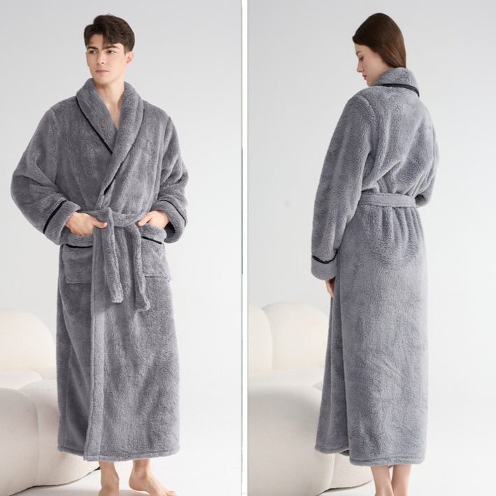 Autumn And Winter Thick Night-robe Couple Style - ZEYTONCART