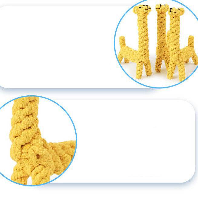 Giraffe Bite Resistant Pet Dog Chew Toys For Small Dogs Cleaning Teeth Puppy Dog Rope Knot Ball Toy Playing Animals Dogs Toys Pets - ZEYTONCART