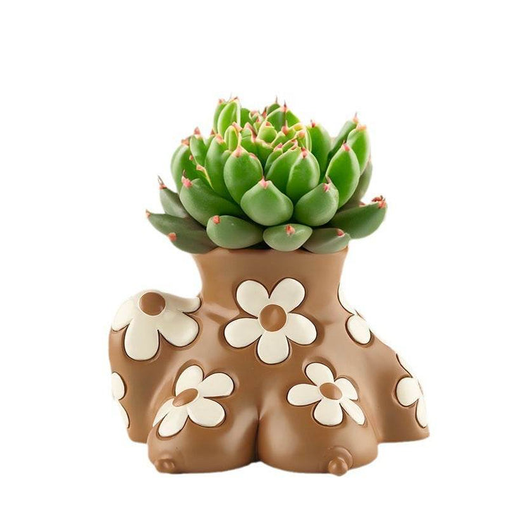 Creative Resin Body Art Flowerpot Home Home Decor - ZEYTONCART