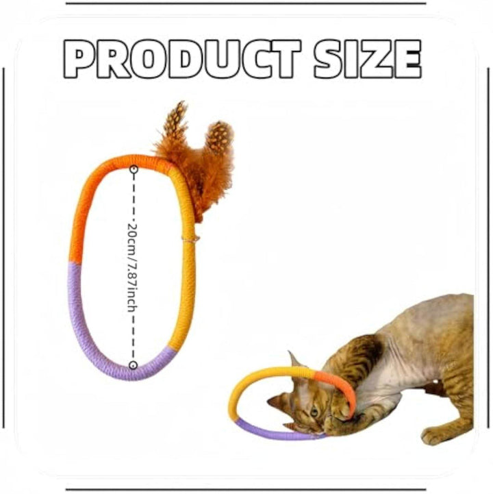 Cotton Rope Cat Toys Catnip Toys With Feather Safe Teeth Cleaning Chew Toy For Cats Interactive Cat Kicker Toys Cat Toys For Bored Indoor Cats And Kittens - ZEYTONCART