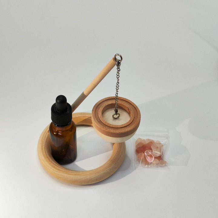 Salt Rock Diffuser Elevated Pine Wood Natural Aromatherapy Diffuser Flameless Oil Diffuser Aromatherapy Decoration For - ZEYTONCART