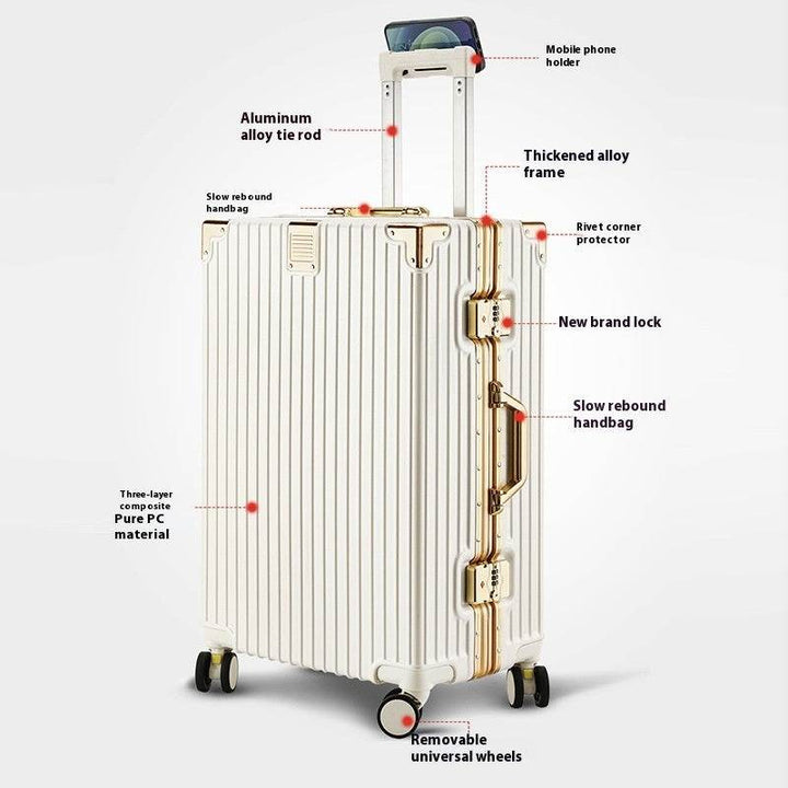 Suitcase Large Capacity Aluminium Frame Luggage - ZEYTONCART