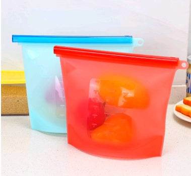 Silicone fresh-keeping bag vacuum sealed bag food  storage bag refrigerator food fruit storage bag - ZEYTONCART