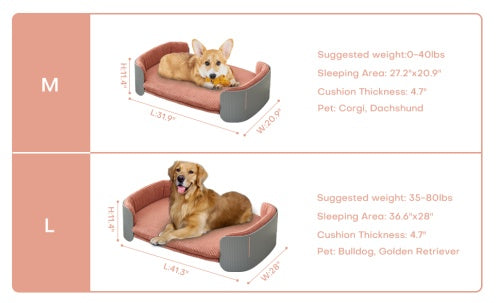 Scandinavian Style Cat Couch Bed, Pet Sofa For Indoor Cats PP Indoor Pet Furniture Elevated Cat Beds With Removable Mattress Cover Suitable For Kitty, Puppy Or Small Animal Brand Design White - ZEYTONCART