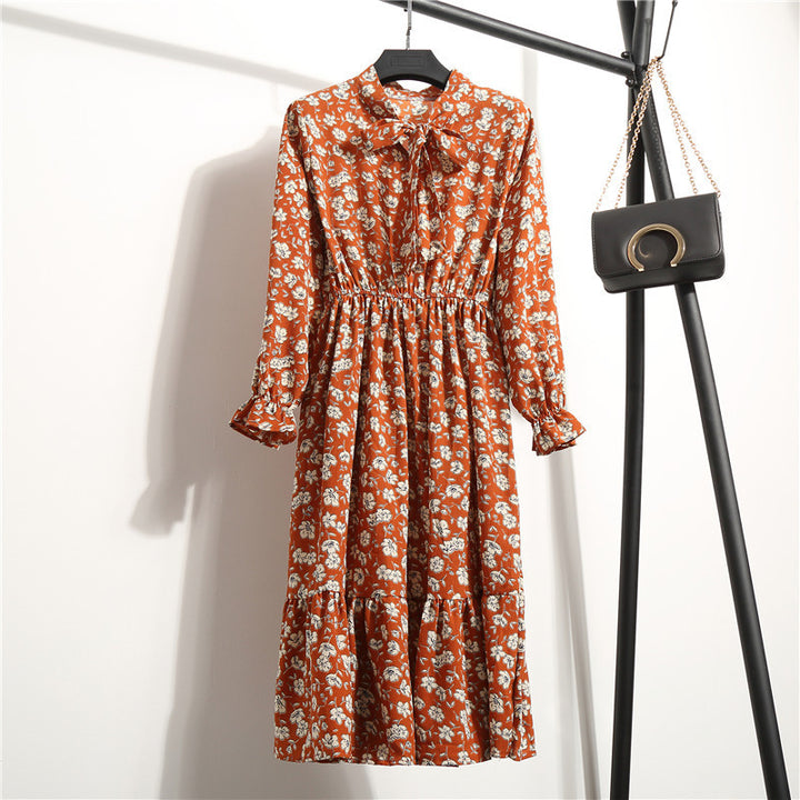 Floral chiffon dress - ZEYTONCART