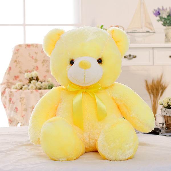 Creative Light Up LED Teddy Bear Stuffed Animals Plush Toy Colorful Glowing Christmas Gift For Kids Pillow - ZEYTONCART