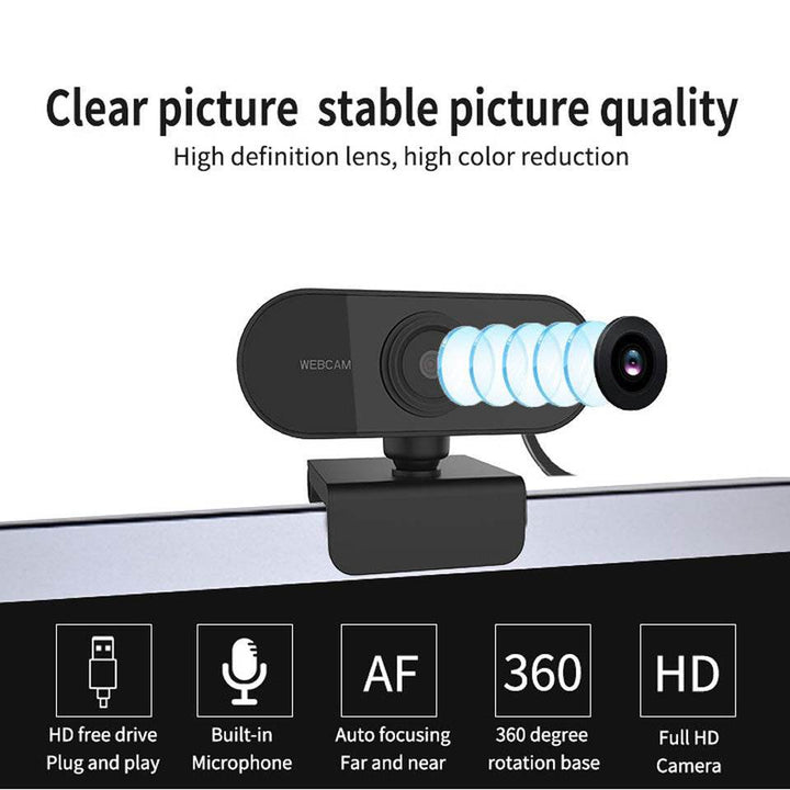 1080P Rotatable Webcam for HD Video Conferencing - ZEYTONCART