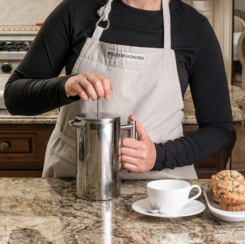 Double Stainless Steel Coffee Pot French Coffee Press Pot Insulation Pot Tea Maker Pressure Pot - ZEYTONCART
