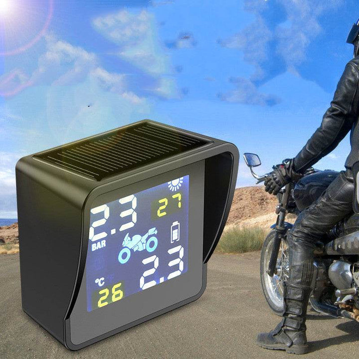 Solar motorcycle tire pressure monitor - ZEYTONCART