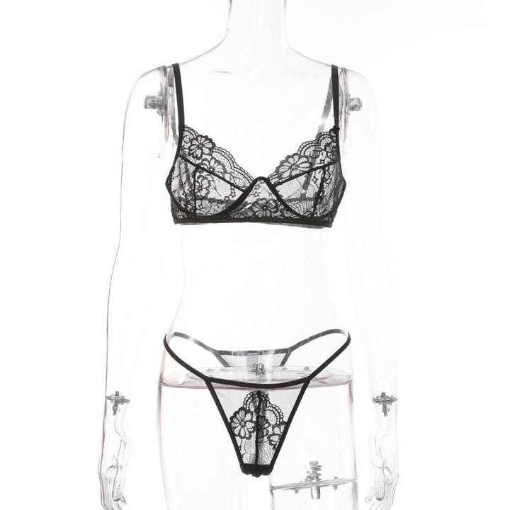 European and American Lace Two-Piece Sexy Seductive Suit - ZEYTONCART