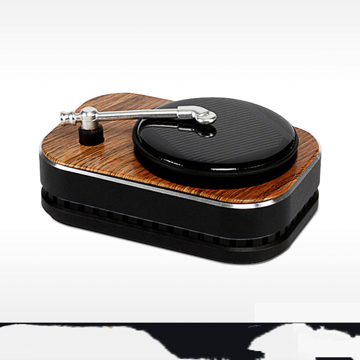 Solar Record Player Rotating Perfume Car Accessories Aromatherapy Decoration - ZEYTONCART