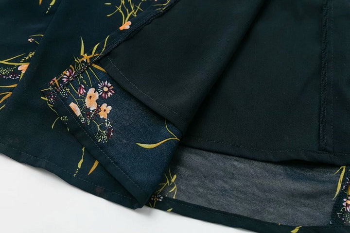 Retro floral floral dress with sling - ZEYTONCART