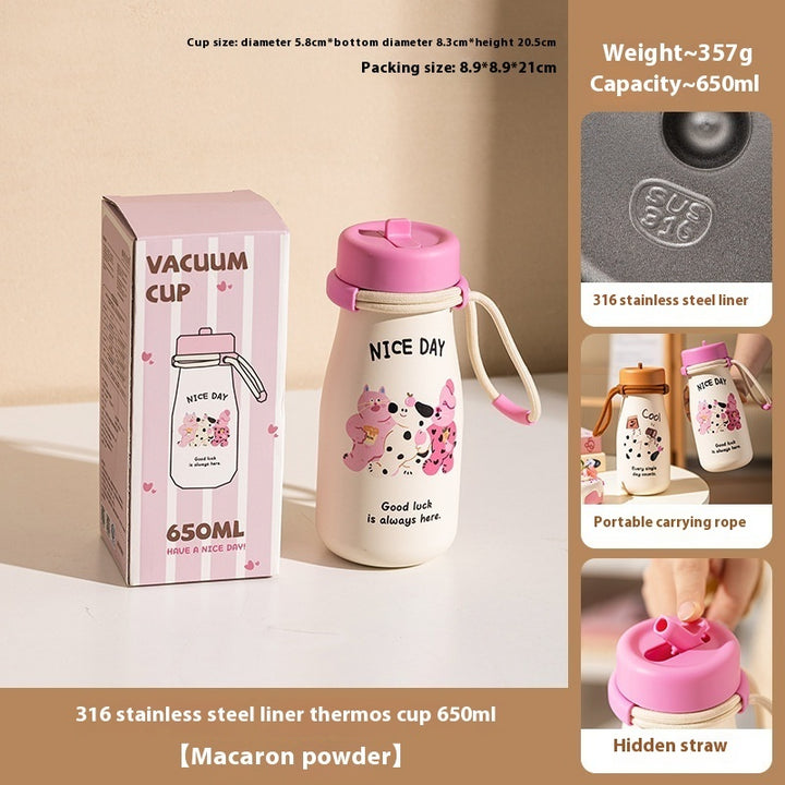 Straw Thermal Insulation Cup Women's Portable Large-capacity Water Cup - ZEYTONCART