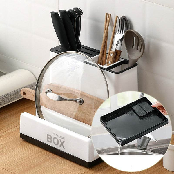 Tableware Storage Holders Kitchen Knife Plastic Storages Racks For Kitchen Convenience Cabinet Kitchen Gadgets - ZEYTONCART